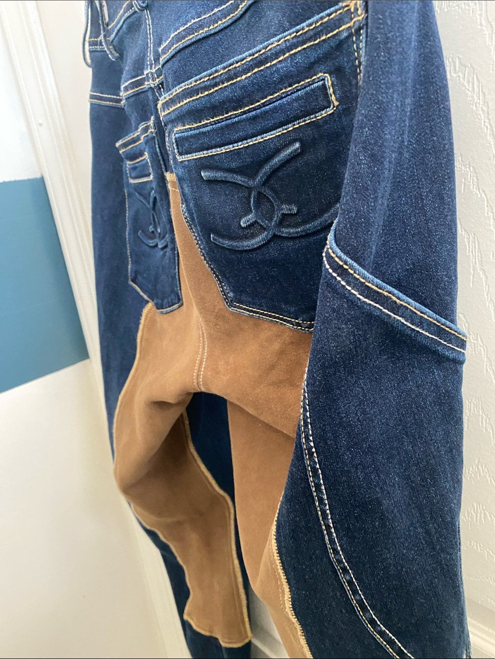 Women’s Dark Blue Riding Jeans - Picture 7 of 8